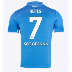 SSC Napoli David Neres #7 Replika Hjemmebanetrøje 2024-25 Kortærmet